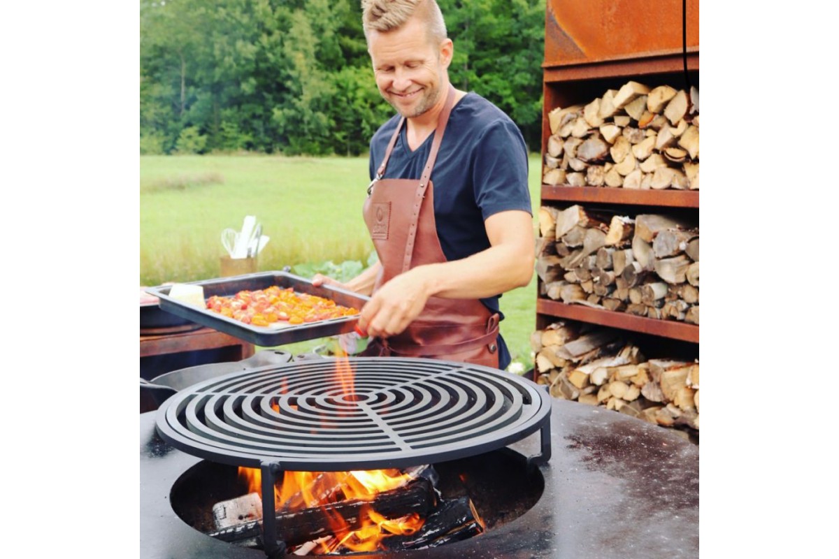 Набор (крышка, решетка гриль, шампура 3шт, кольцо для шампуров и стойка для казана) для OFYR  XL PRO